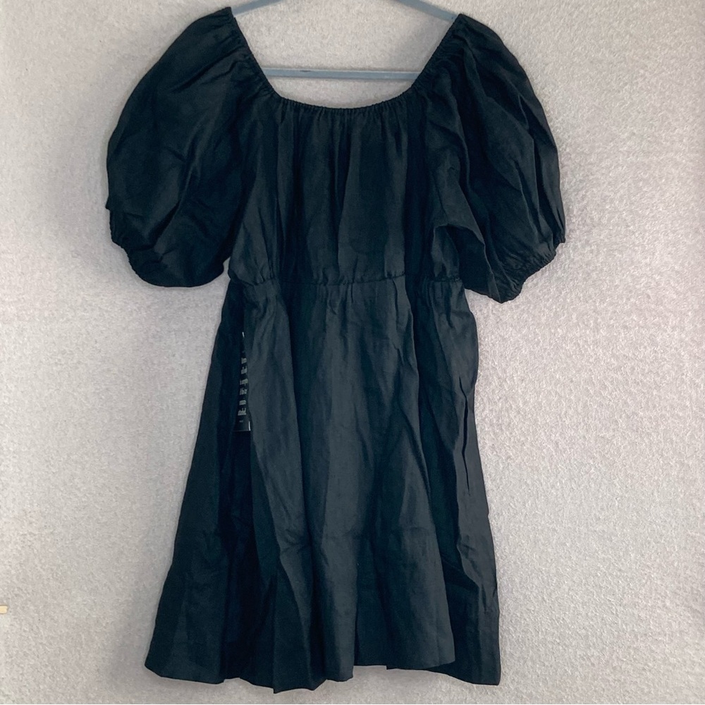 NEW Pomander Place Ares Puff Sleeve Mini Dress Women’s XL Black Party Cocktail - Picture 6 of 9